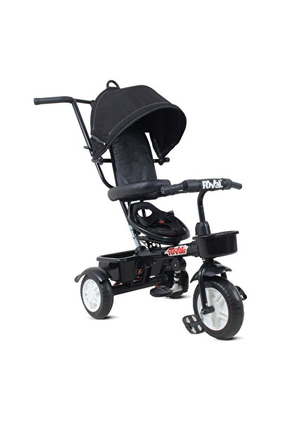 babydoor Siyah Hiper Bike Üç Tekerlekli Tenteli Ebeveyn Kontrollü Çocuk Bisik...