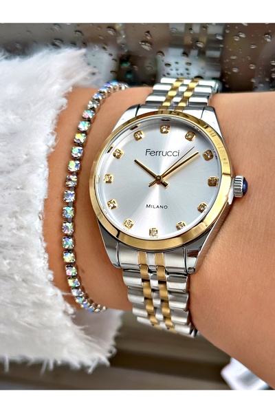Ferrucci FERUCCİ GOLD GÜMÜŞ METAL KADIN KOL SAATİ