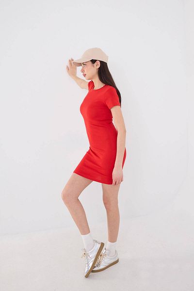 Addax Crew Neck Basic Modal Dress E15772-X9