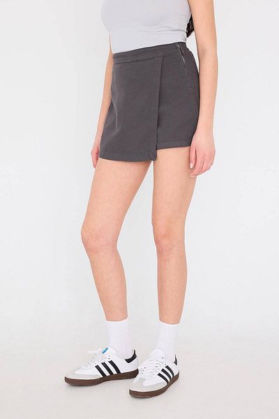 Addax Side Zippered Short Skirt Ş4886-W3
