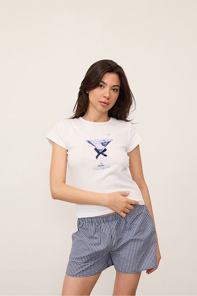 Addax P1576-U10 Μοντέλο μπλουζάκι με μοτίβο για κοκτέιλ