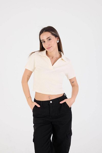 Addax Μπλουζάκι Polo Neck με κοντό μανίκι P1124-h2