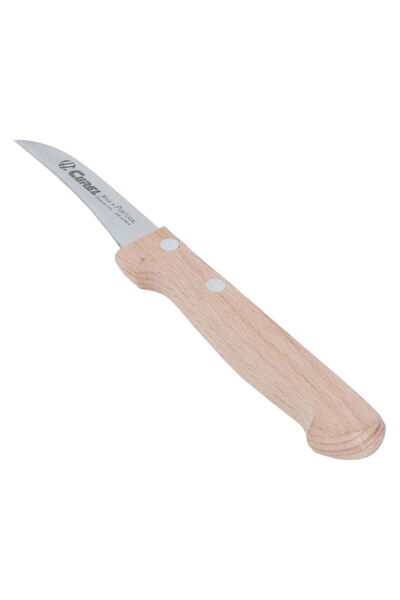 Alsaif Gallery Al Saif Gallery Steel Paring Knife, 7 cm, Wooden Handle - Silver