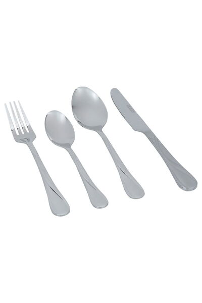 Alsaif Gallery Saif Gallery Stainless Steel Spoon Set, Engraved, 24 Pieces - ...