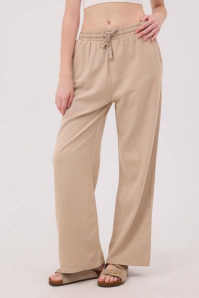 Addax Waist-Tied Wide Leg Trousers Pn5118-pnc