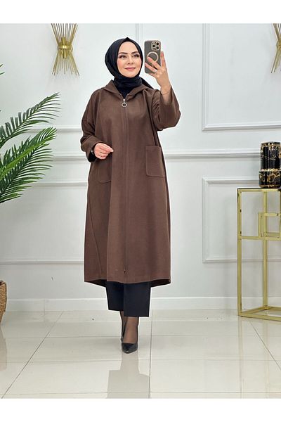 VALENS BOUTİQUE Γυναικείο παλτό με κουκούλα Hijab