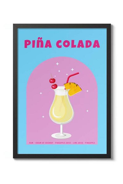 Taranist Poster din hârtie - Cocktail Pina Colada