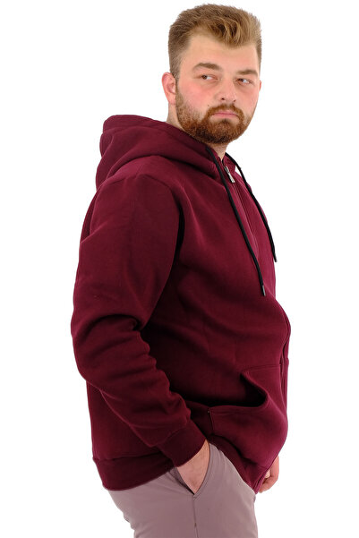 ModeXL Чоловічий світшот великого розміру - з принтом на спині, з капюшоном CITY U24541 Мурдум