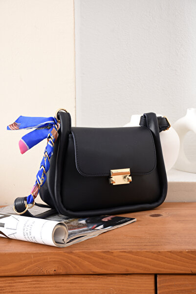 ESTUTE Women's Shoulder Bag - Scarf Detailed Design