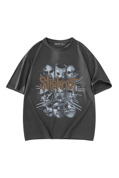 Touz Moda Μπλουζάκι με στάμπα Unisex Oversize Series Rock Slipknot