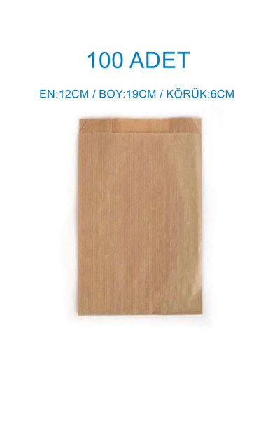 HDF PAZARLAMA 100 Pieces Small Size Gift, Pastry Paper-Brown Shampoo Paper-(En:12Cm/Boy:19Cm/Bellow:6Cm)