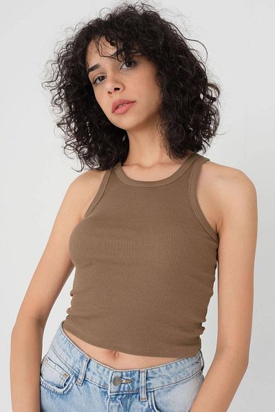 Addax Κάλυμμα κολάρου με κορδόνι Crop Tank Top A0942-x5