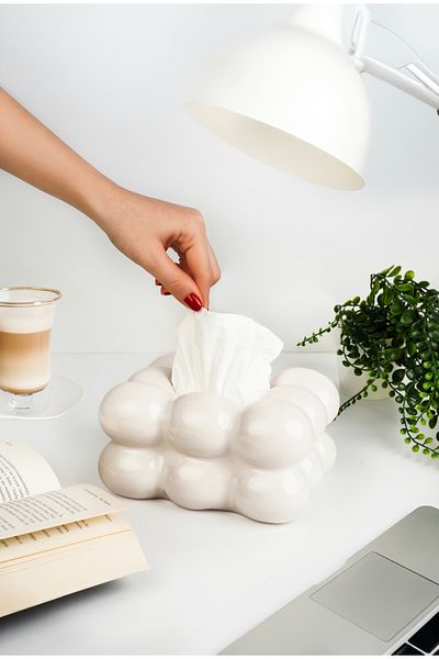 LALEZEN HOME Κεραμική Διακοσμητική θήκη για χαρτοπετσέτα - Μοντέλο Pinterest Θήκη χαρτοπετσέτας