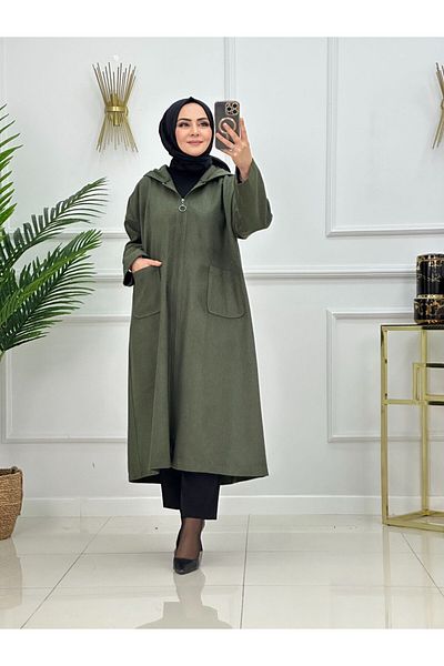VALENS BOUTİQUE Γυναικείο παλτό με κουκούλα Hijab