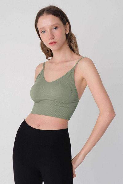 Addax Λεπτό λουρί V-Neck Seamless Crop Bustier A0130-k10