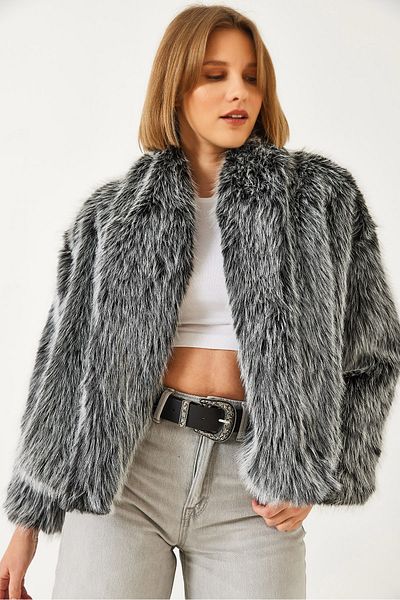 Bianco Lucci Women's Premium Faux Fur Jacket 60251922