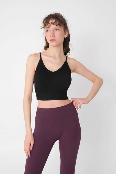 Addax V-Neck Thin Strap Seamless Crop Bustier A0130-k10