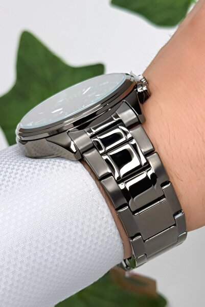 Lee Cooper Çelik Kordon&kasa Füme-yeşil Renk Fonksiyonlu Erkek Kol Saati 3atm Bileklik Sdlc006