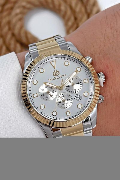 Bigotti Men's Wristwatch All Functions Active Silver-gold Sdb001