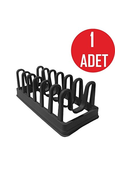 Kitchen Damys Lüks Dolap içi Tencere kapak düzenleyici Gondol  6 Bölmeli Siya...