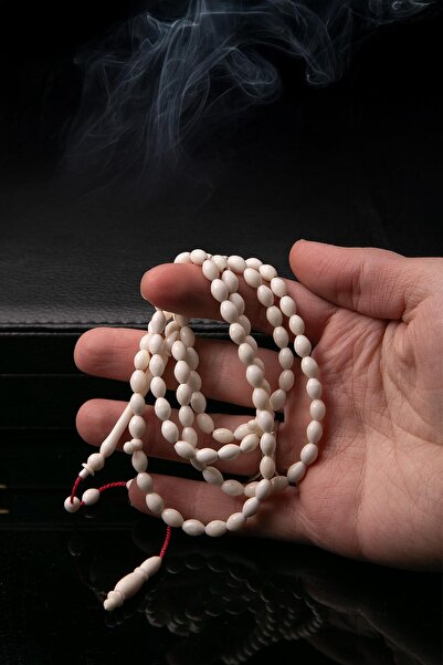 TESBİHKENTİ Simple and Eye-Catching Barley Camel Bone 99' Prayer Beads