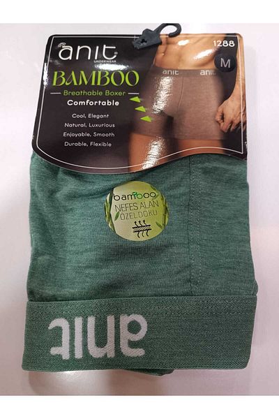 Anıt 6 τεμάχια μονόχρωμο Lycra Breathable Bamboo Ανδρικό μπόξερ 96% Bamboo 4% Lycra