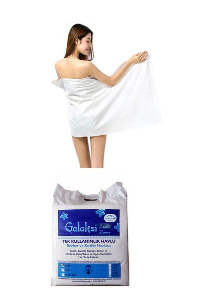 galaksihome Disposable Body Towels Bath Towels 65X100 cm Pack of 100 Sports Towels Hotel Towels