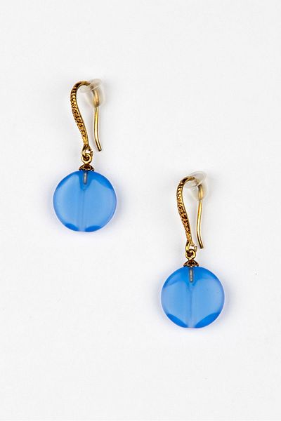 Lila Rosa Ethnic Authentic Blue Glass Earrings