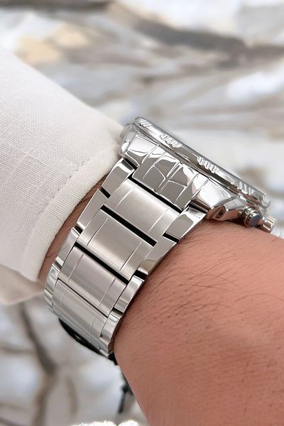 Ferrucci Silver-blue New Season Steel Cord Function Men's Wristwatch Sdfer072