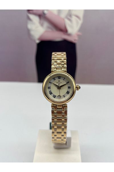Hislon Gold Classic Women's Wristwatch 3 Atm Waterproof