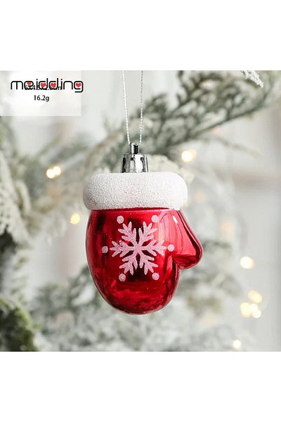 karinabest Brs-3667 Christmas Tree Ornament Gloves 6 cm 4 Pieces Brs-3667