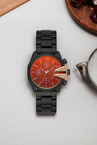COMMES Black-Rose Women's Watch - Steel Band, Crono Functions, Color Glass Sdcms033