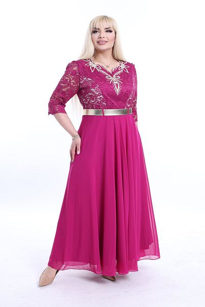 modayız Rochie de seară lungă brodata marime mare F10-2349