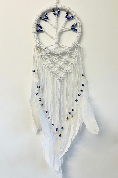 Makraart Tasarım El Yapımı Düş Kapanı Makrome Düşkapanı Kapı Süsü Duvar Dekor...