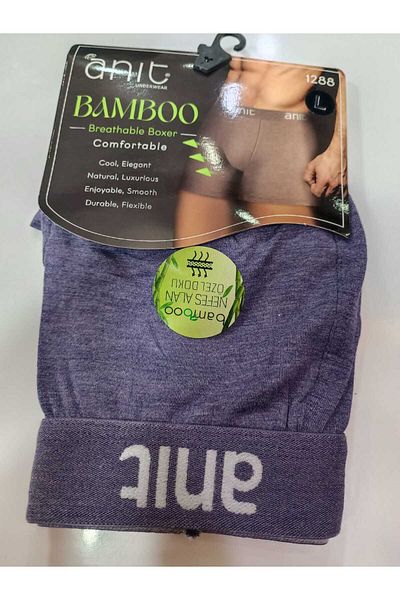 Anıt 5 τεμάχια μονόχρωμη Lycra Breathable Bamboo Ανδρικό μπόξερ 96% Bamboo 4% Lycra