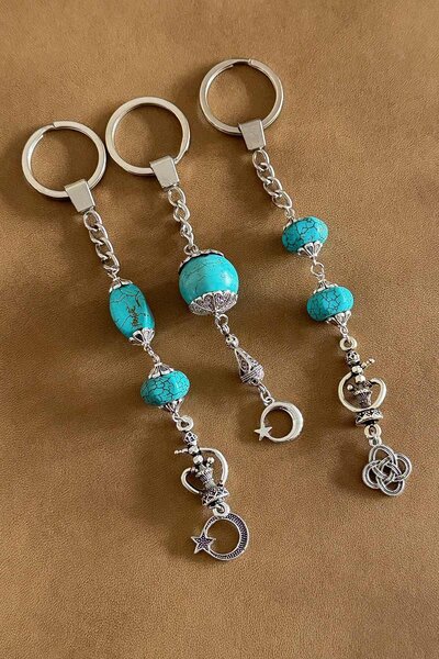 TESBİHKENTİ Σετ 3 τεμαχίων μπρελόκ τυρκουάζ μοντέλου