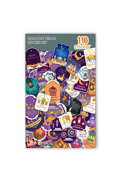 İstisna 90 bucăți Ramadan Bear Set de autocolante de bun augur Ramadan Autocolant Cadou Ramadan Pack