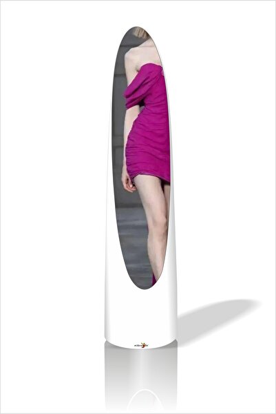 M3DECORİUM İlginç Değişik Yuvarlak 168 Cm Hediyelik Beyaz Silindir Elips Boy ...