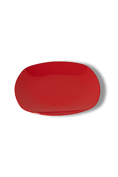 Dania 6-Piece Porcelain Plate Set Red 26cm