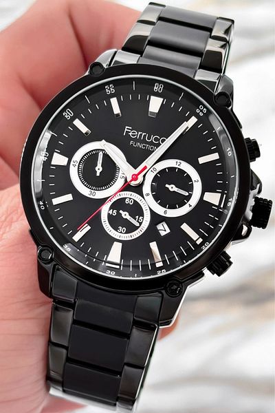Ferrucci Steel Cord Function Black New Season Men's Wrist Watch Sdfer081