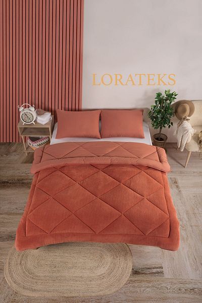 Lorateks طقم لحاف فاخر مزدوج من إليسا ويلسوفت - طقم نوم مع وسادة وغطاء على الوجهين