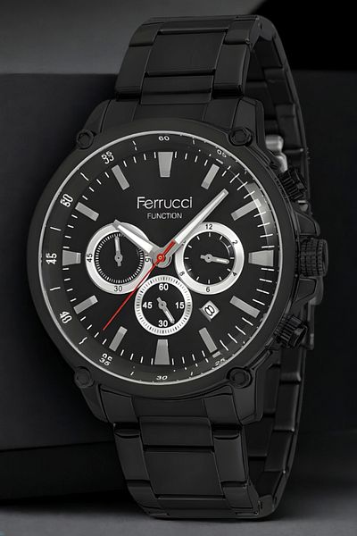 Ferrucci Men's Watch Fcf.13618Fm.01 - Black Bracelet Gift Sdfer124