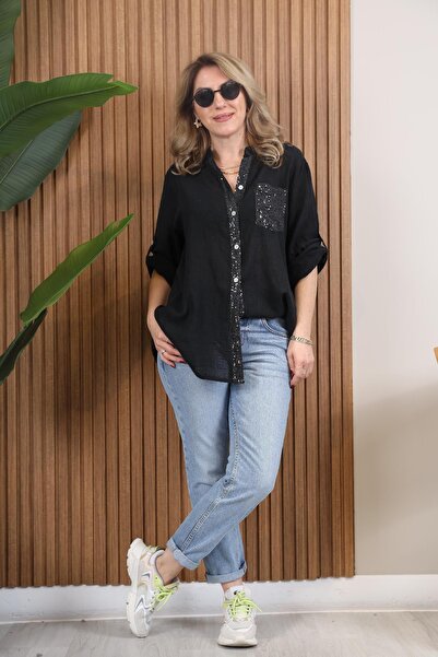 MİSLİNA BUTİK Çift Düğme Detay Jean