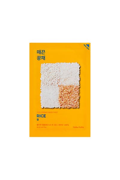 Holika Holika Pure Mask Sheet Rice - Face Mask with Rice Content (1 Piece)