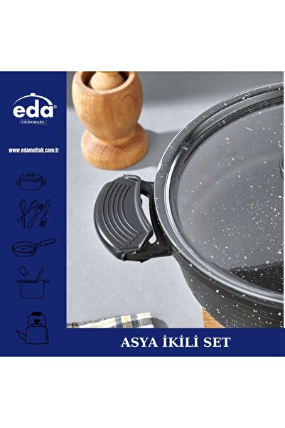 Eda ASYA 2 Lİ DÖKÜM SET 26 NO BASIK TENCERE 26 TAVA