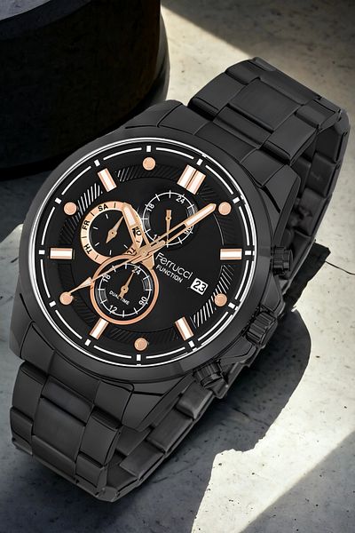 Ferrucci Black Men's Wrist Watch - Fcf.13853Fm.03 Bracelet Gift Sdfer115