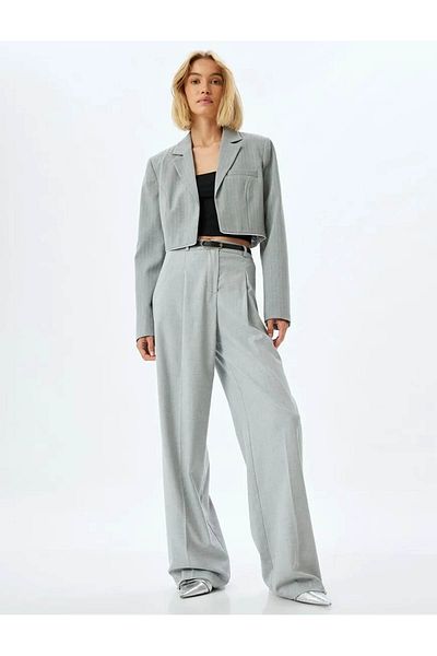 Koton High Waist Pocket Detailed Viscose Blended Fabric Palazzo Pants