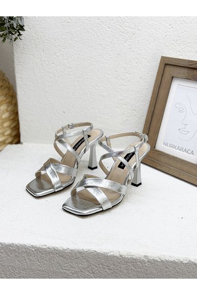 NUR KARACA 25Y8373 PANTOFI CU TOC DE 9CM CU BANDA CRUZATA FEMEI