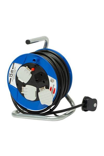 Brennenstuhl 3-Way Socket Compact Cable Reel 15m