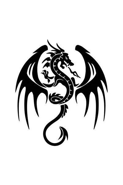 BİLGİMOLA ملصق نافذة السيارة الخلفي من تجنيد التنين مقاس 20 × 23 سم